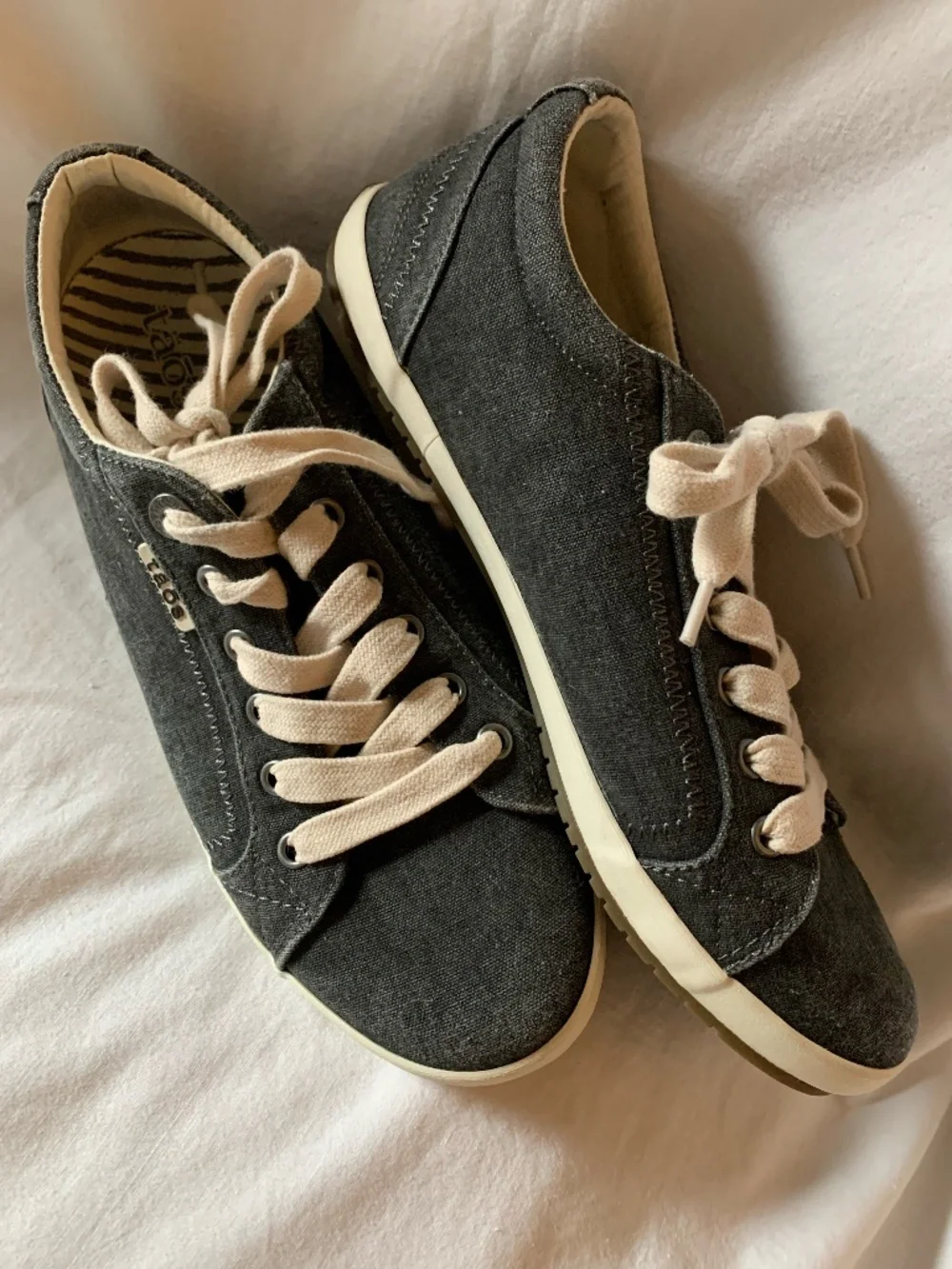 Taos Footwear women's 'Star Sneakers' in charcoal wash canvas